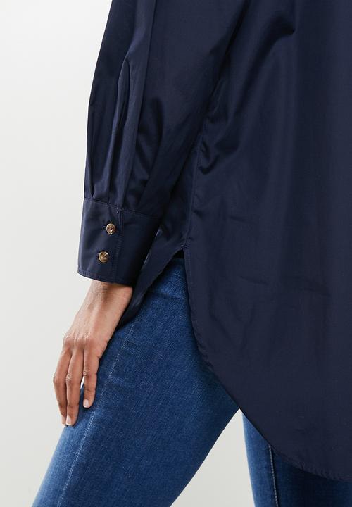 POLO - Wmn boyfriend shirt - navy
