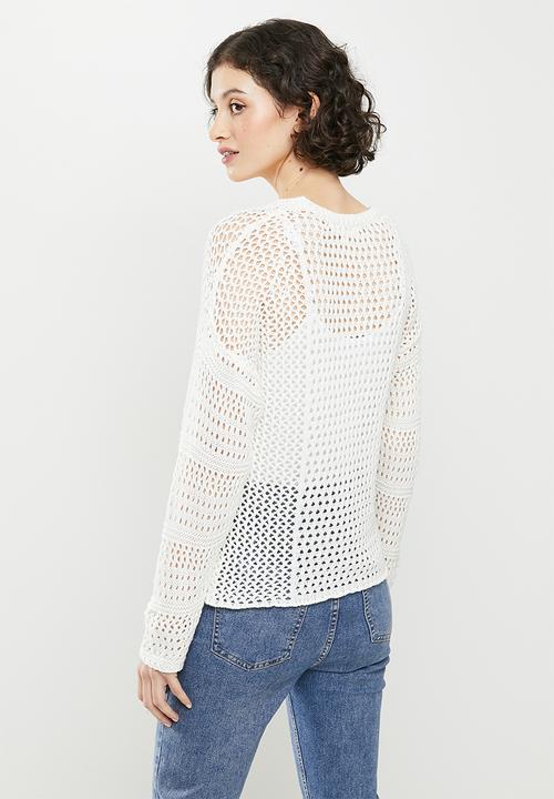 Koton - Crew neck long sleeve jumper - white