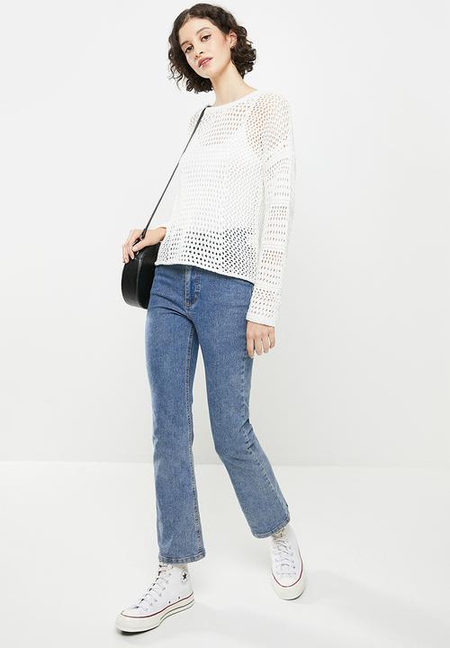 Koton - Crew neck long sleeve jumper - white