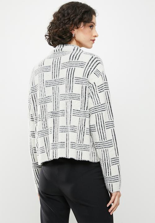 Koton - Turtle neck long sleeve patterned sweater - black patterned