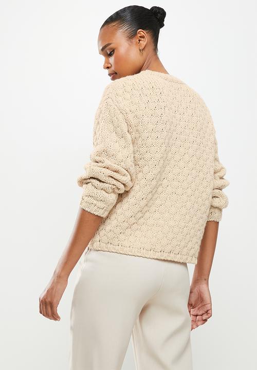 Jacqueline de Yong - Boble life long sleeve pullover - cement