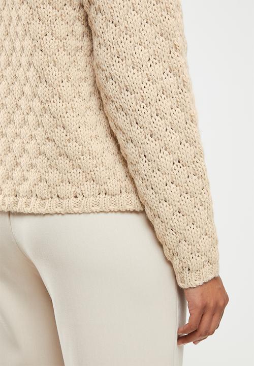 Jacqueline de Yong - Boble life long sleeve pullover - cement