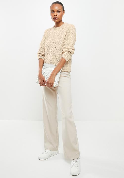 Jacqueline de Yong - Boble life long sleeve pullover - cement