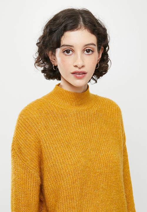 Koton - High neck long sleeve jumper - yellow