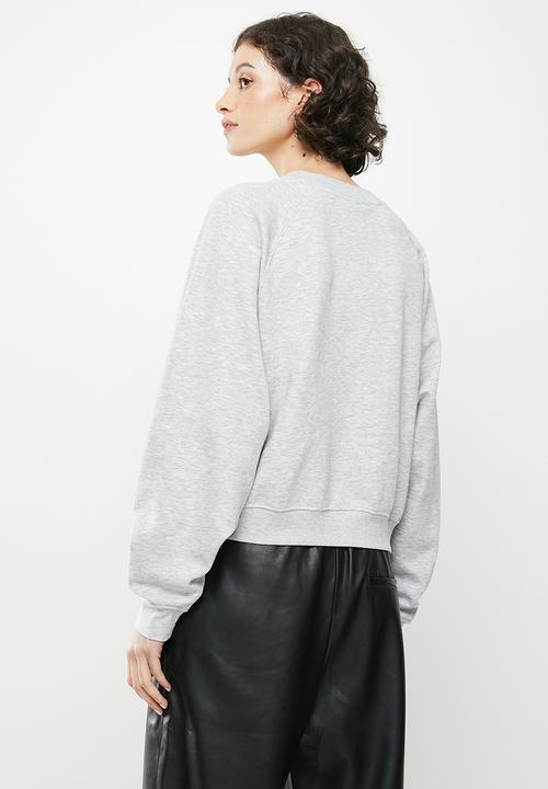 ONLY - Jennifer life long sleeve o-neck box sweater - light grey melange