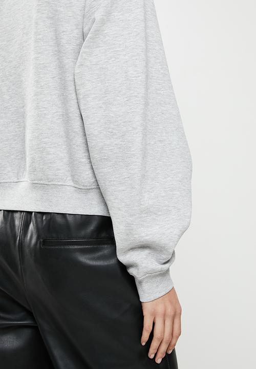 ONLY - Jennifer life long sleeve o-neck box sweater - light grey melange