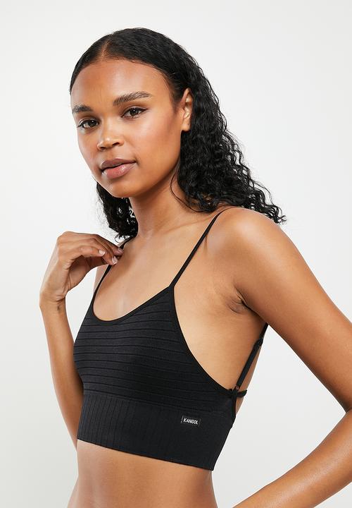 KANGOL - Low back crop - black