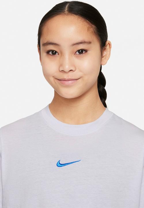 Nike - G nsw tee essential short sleeve boxy  - football grey