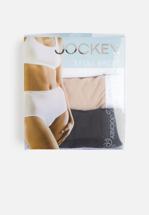 Jockey - 3 pack plain full brief - multi 