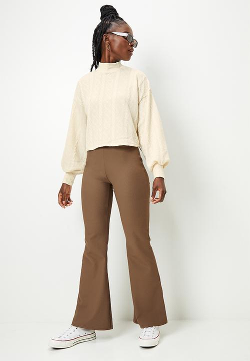 Blake - Co ord Cable boxy pull over - ecru