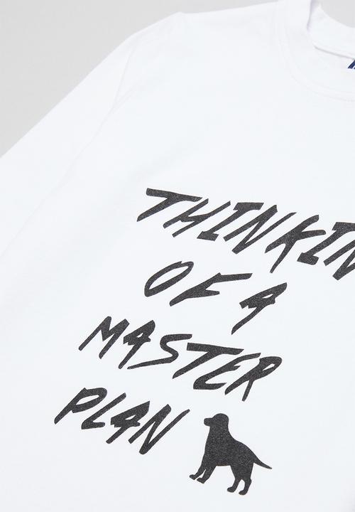 LAB - Long sleeve printed tee - white