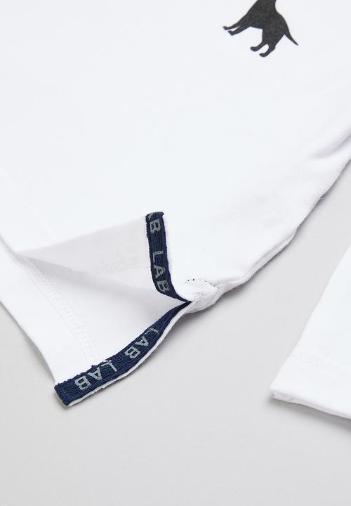 LAB - Long sleeve printed tee - white