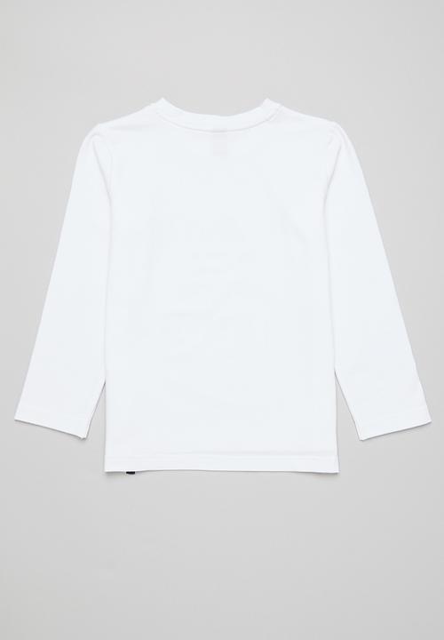 LAB - Long sleeve printed tee - white