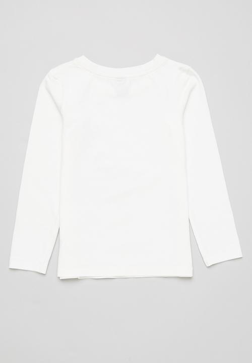 LAB - Long sleeve printed tee - white