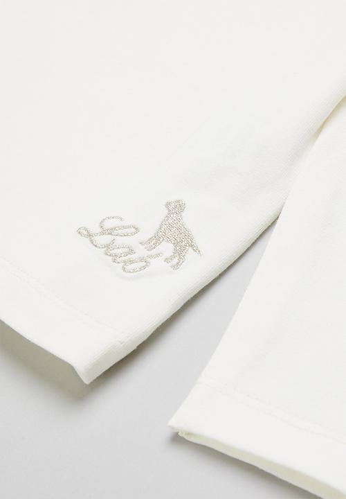 LAB - Long sleeve plain frill tee - white