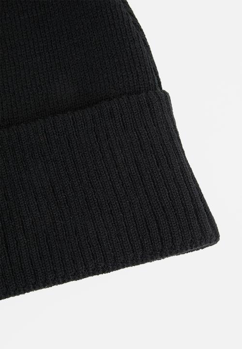 Superbalist - Fine rib knit beanie - black