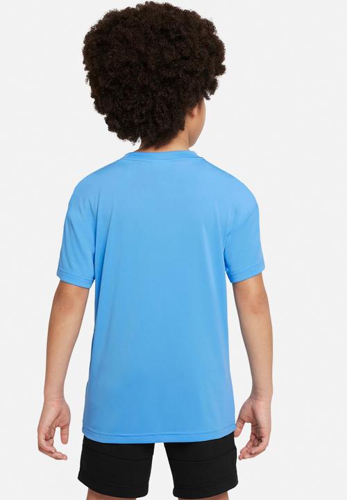 Nike - B nk df hbr ss top - blue & orange 