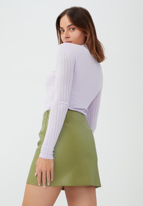 Cotton On - Pu mini skirt - green