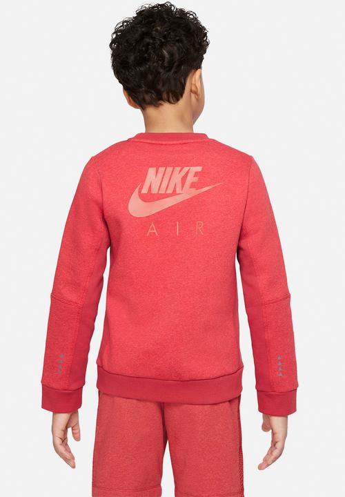 Nike - B nsw nike air crew - red clay/htr/red clay/madder root