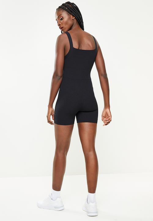 Cotton On - Summer knit bike short onsie - black