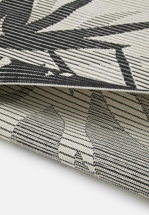 Fotakis - Lineo outdoor leafy rug- black