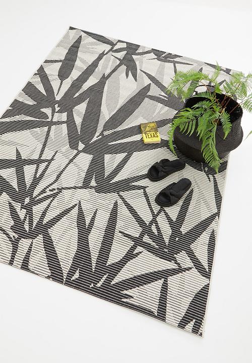 Fotakis - Lineo outdoor leafy rug- black