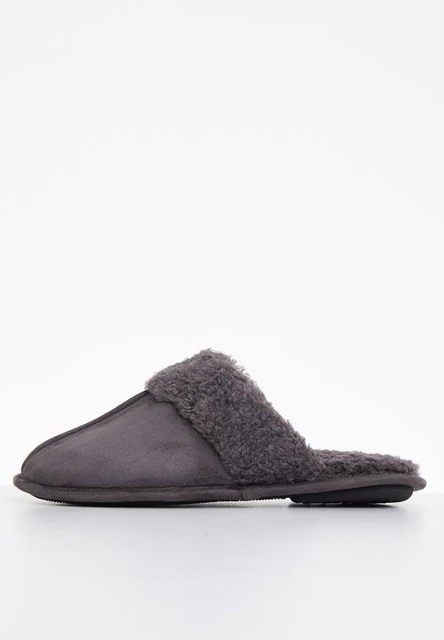 Hush Puppies - Aaron mircrofibre slipper - grey