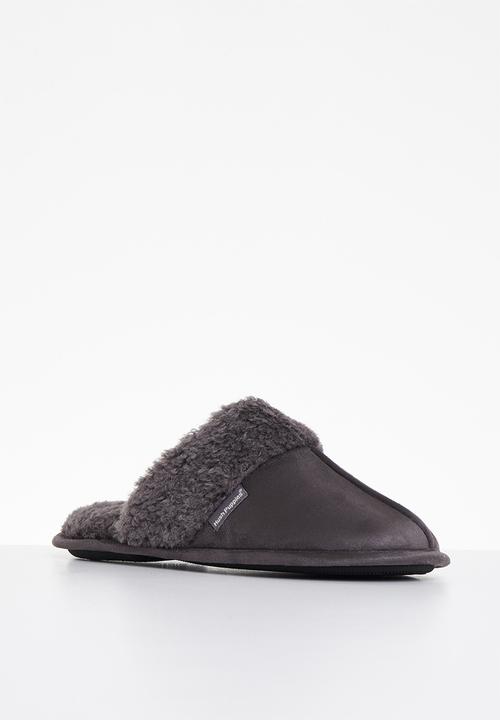 Hush Puppies - Aaron mircrofibre slipper - grey