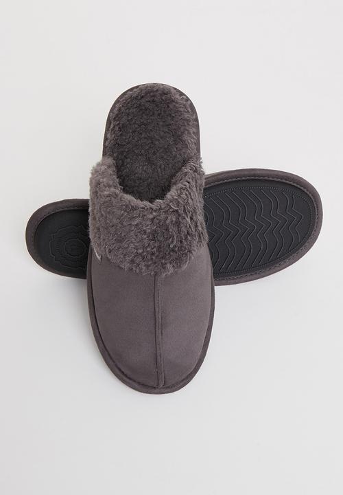 Hush Puppies - Aaron mircrofibre slipper - grey