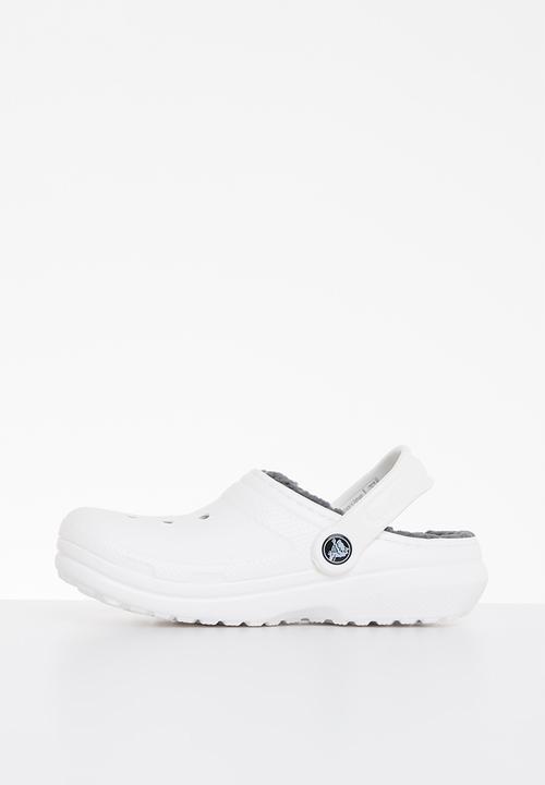 Crocs - Classic lined clog k - white & grey
