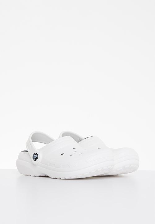 Crocs - Classic lined clog k - white & grey