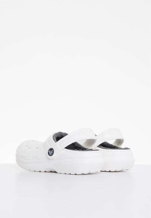 Crocs - Classic lined clog k - white & grey