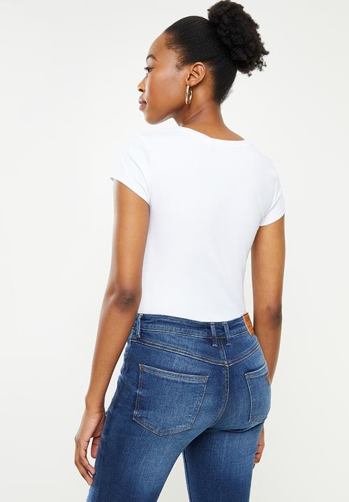 GUESS - Short sleeve ghost leopard logo r3 - pure white