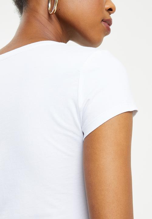 GUESS - Short sleeve ghost leopard logo r3 - pure white