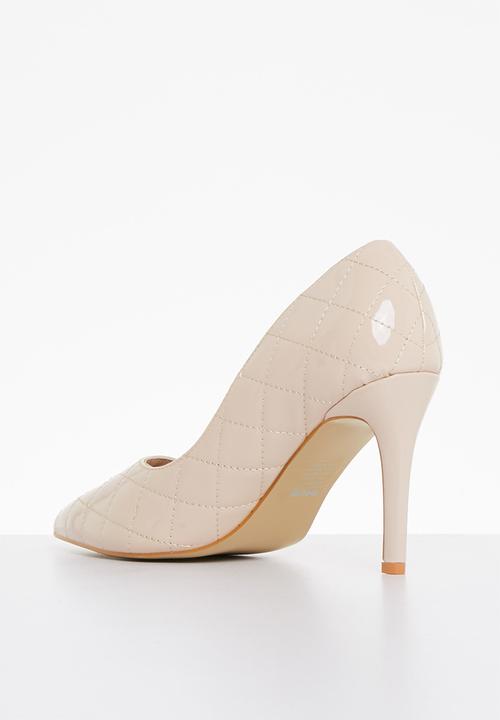 Plum - Kylie quilted court heel - neutral