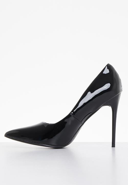Plum - April court heel - black