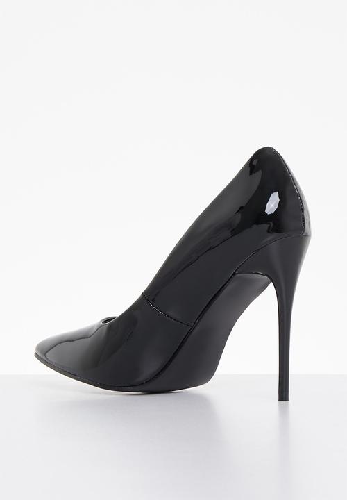 Plum - April court heel - black