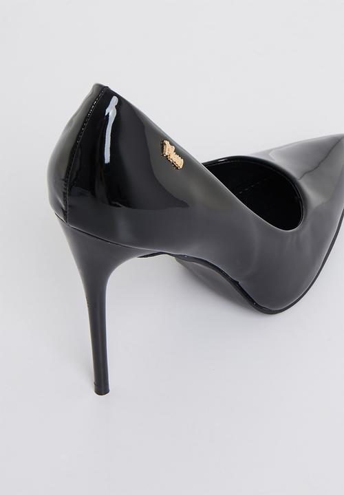 Plum - April court heel - black