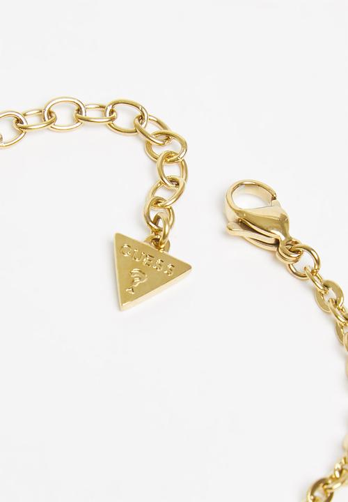 GUESS - Follow my charm mini chain & heart charm - gold