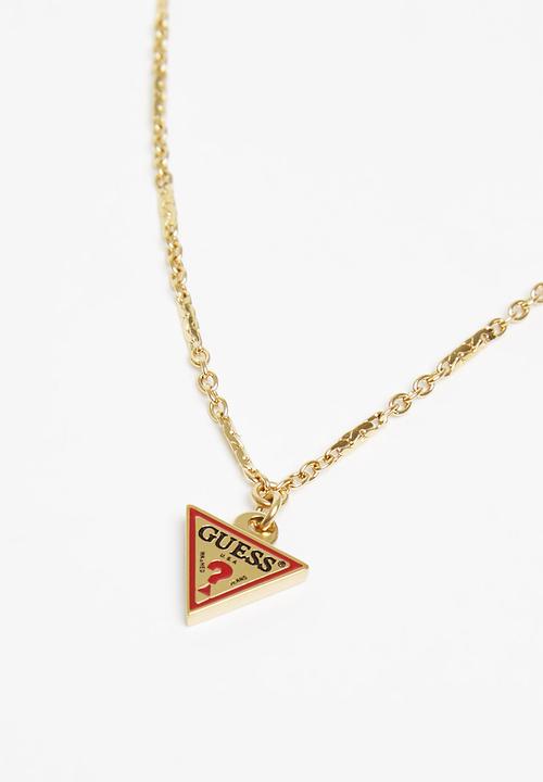 GUESS - L.A. guessers small chain & logo bracelet - gold