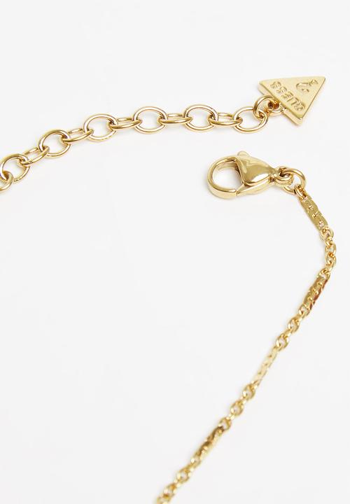GUESS - L.A. guessers small chain & logo bracelet - gold
