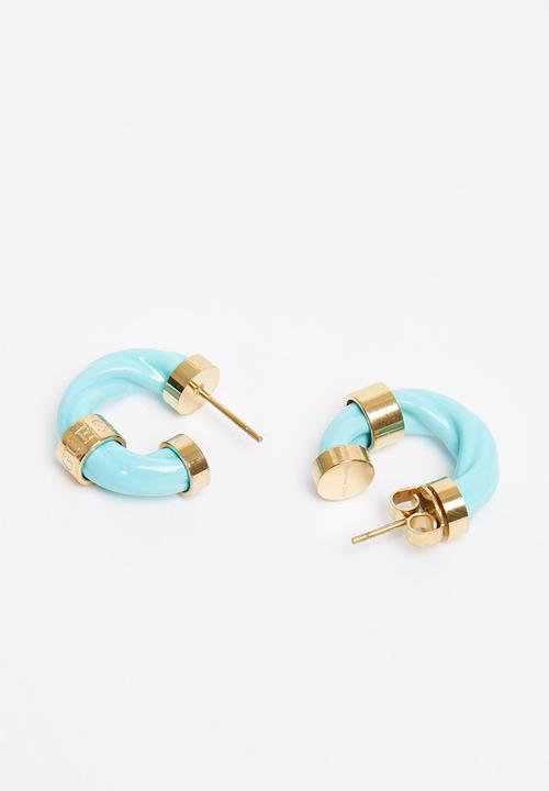 GUESS - Let's get loud 20mm tur torchon gold rs - teal & gold