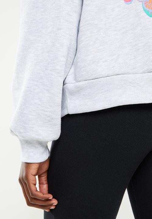 Koton - Crew neck printed sweatshirt - grey