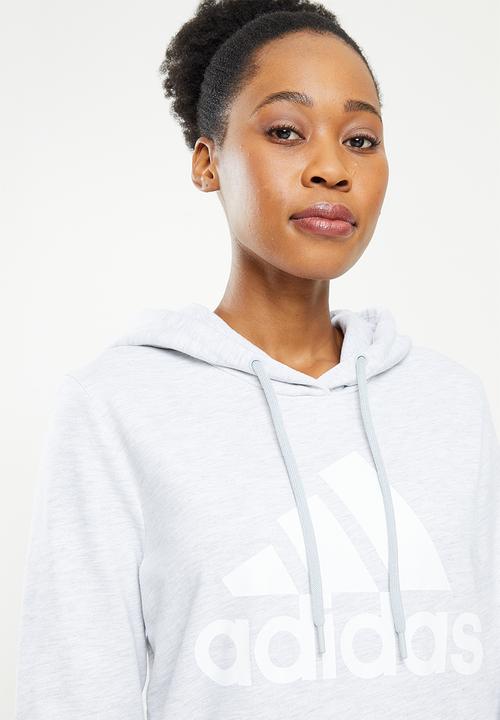 adidas Performance - W bl ft perfomance hoodie - light grey & white