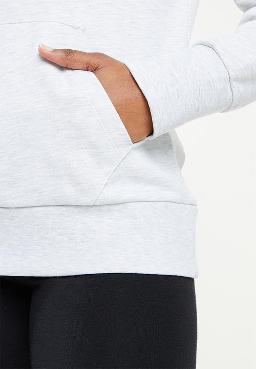 adidas Performance - W bl ft perfomance hoodie - light grey & white