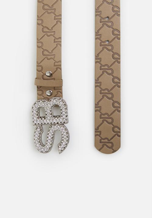 SISSY BOY - Embossed sb belt - Natural