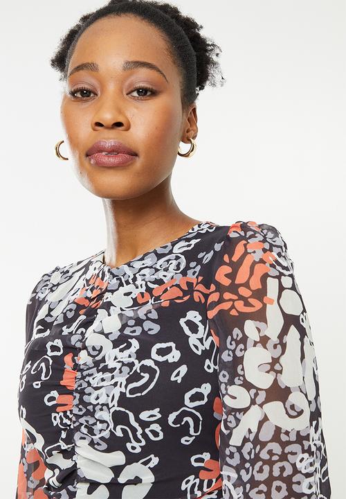 Trendyol - Patterned pleated dress  - multi