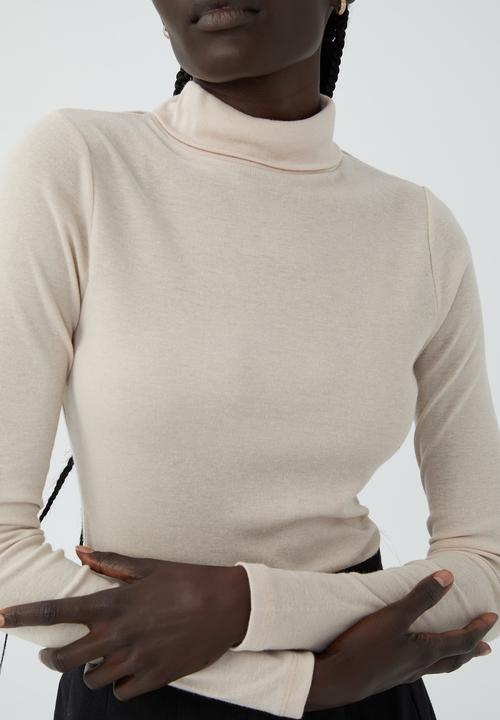 Cotton On - Claudia roll neck long sleeve top - stone