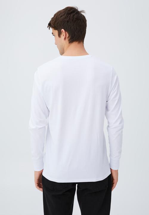 Cotton On - Organic long sleeve T-shirt - white