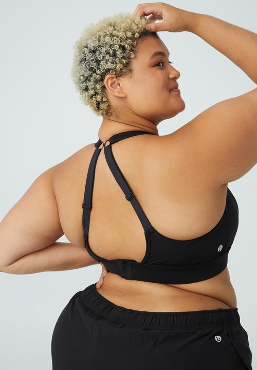 Cotton On - Curve compression crop - black